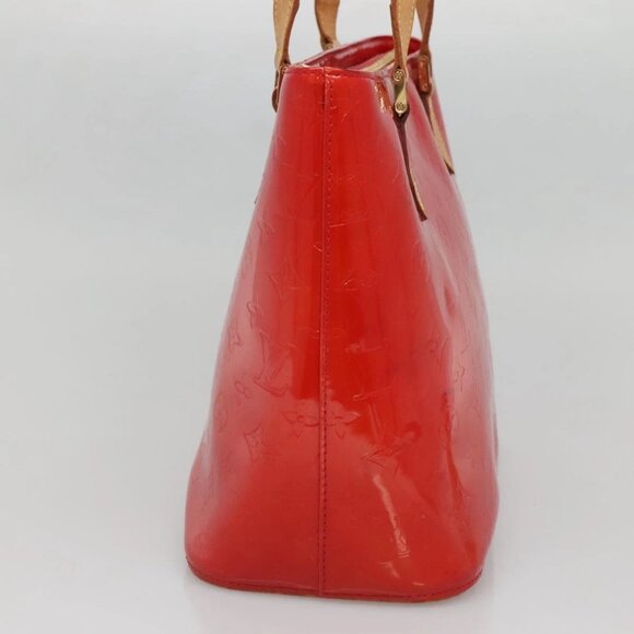 LOUIS VUITTON Monogram Vernis Houston Hand Bag Red M91092 LV Auth ep10400 - Picture 4 of 13